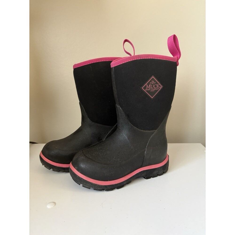 Muck Boot Kids Rugged II Toddler 9 Black Pink Waterproof Winter Snow Boots